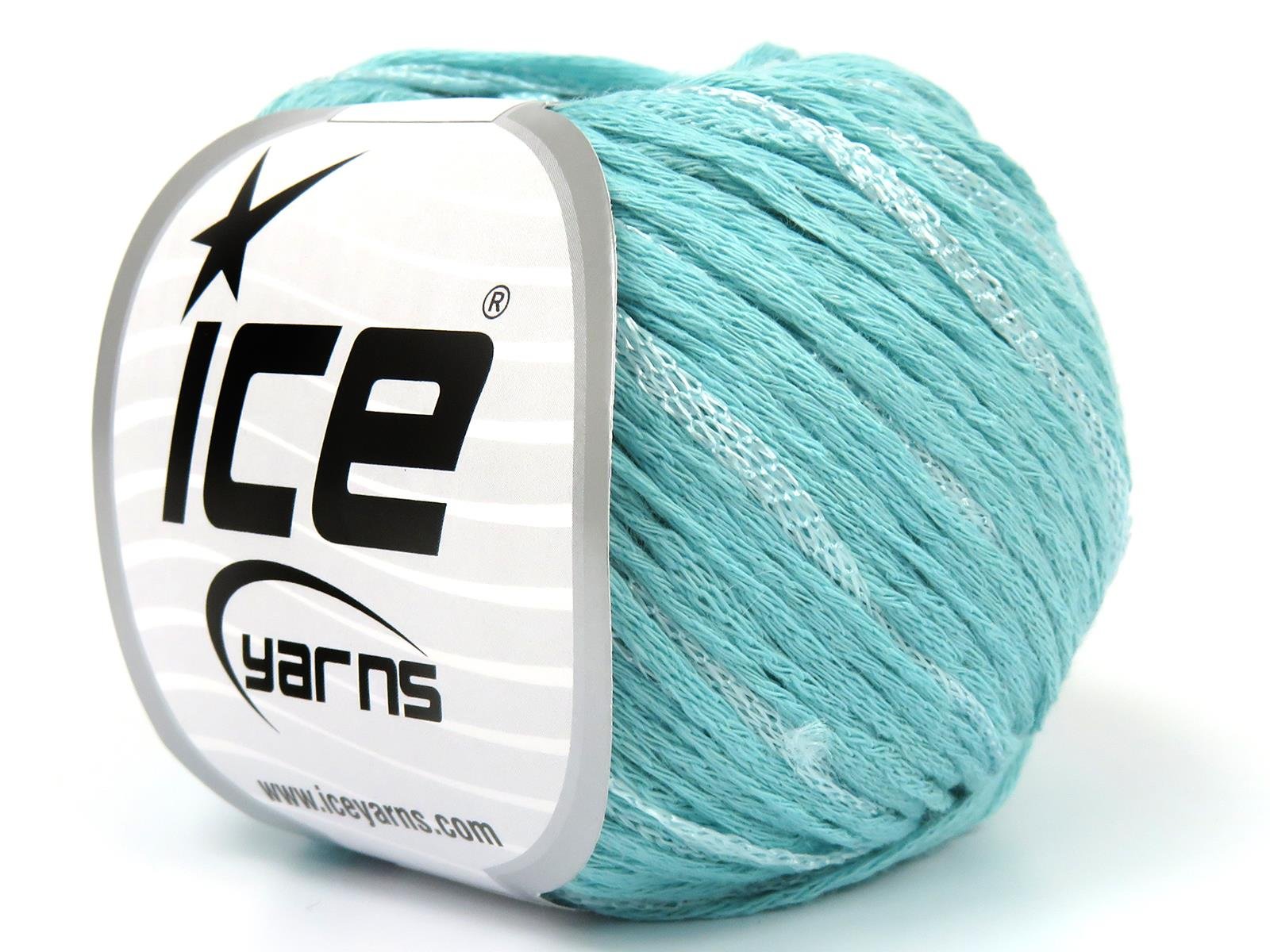 Lot of 6 Skeins Ice Yarns SUMMERTIME (80% Cotton 20% Viscose) Yarn Dark Mint Green