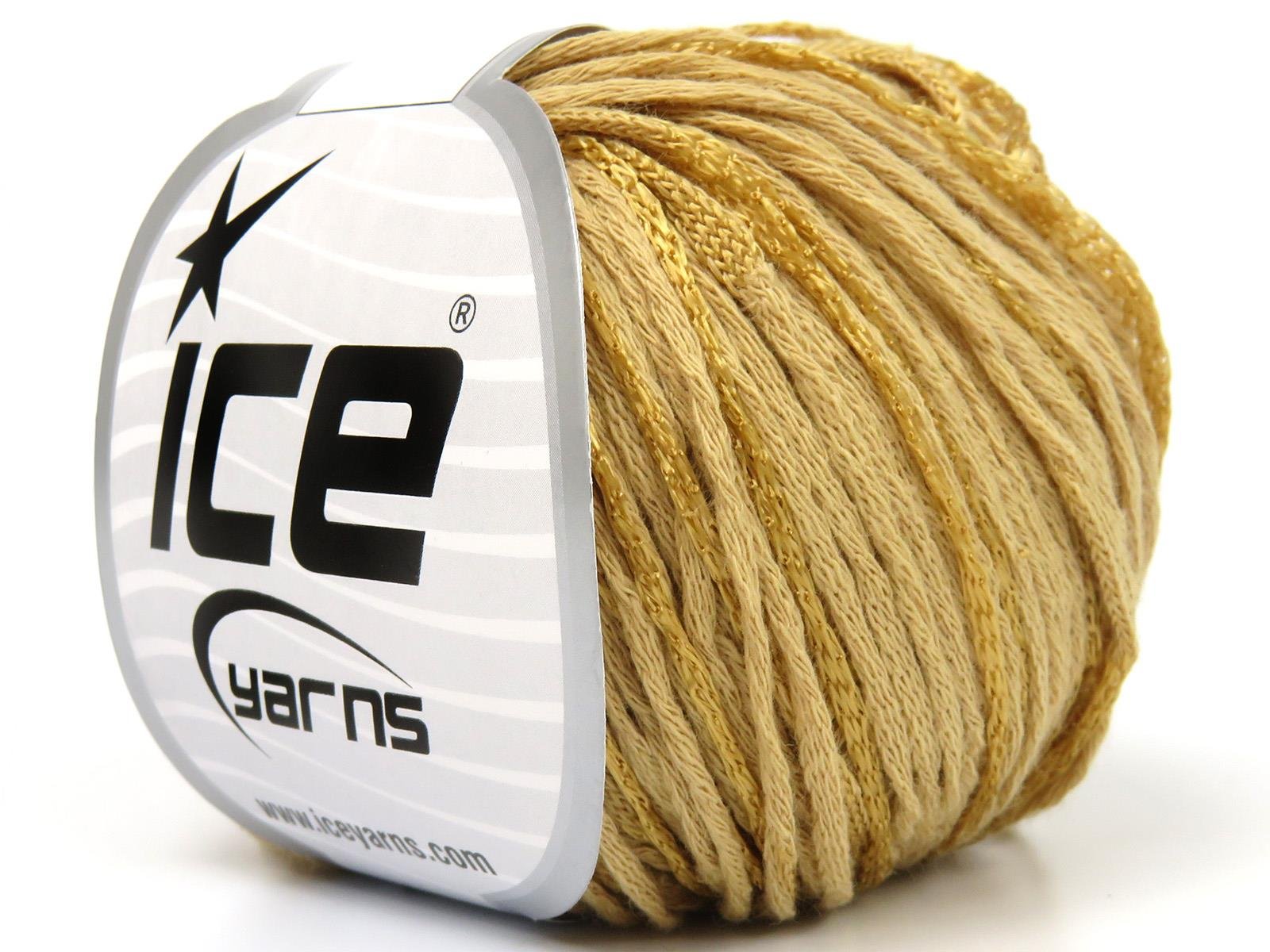 Lot of 6 Skeins Ice Yarns SUMMERTIME (80% Cotton 20% Viscose) Yarn Dark Beige