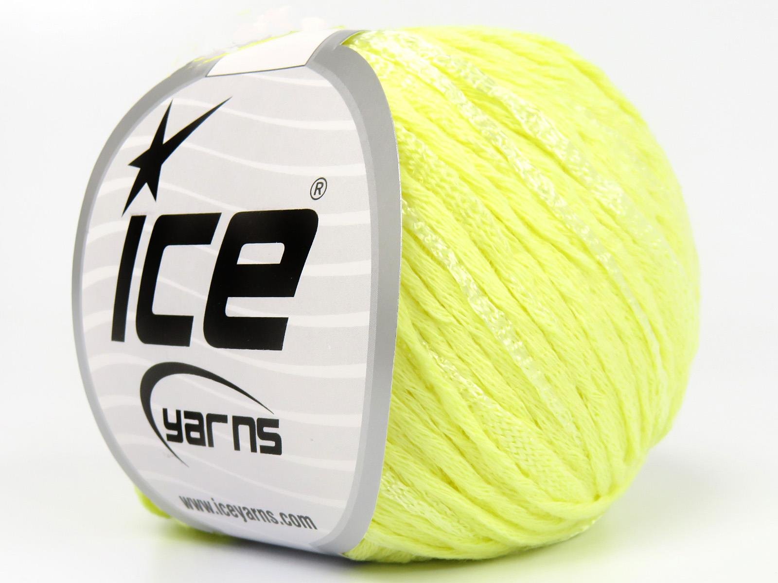 Lot of 6 Skeins Ice Yarns SUMMERTIME (80% Cotton 20% Viscose) Yarn Light Yellow