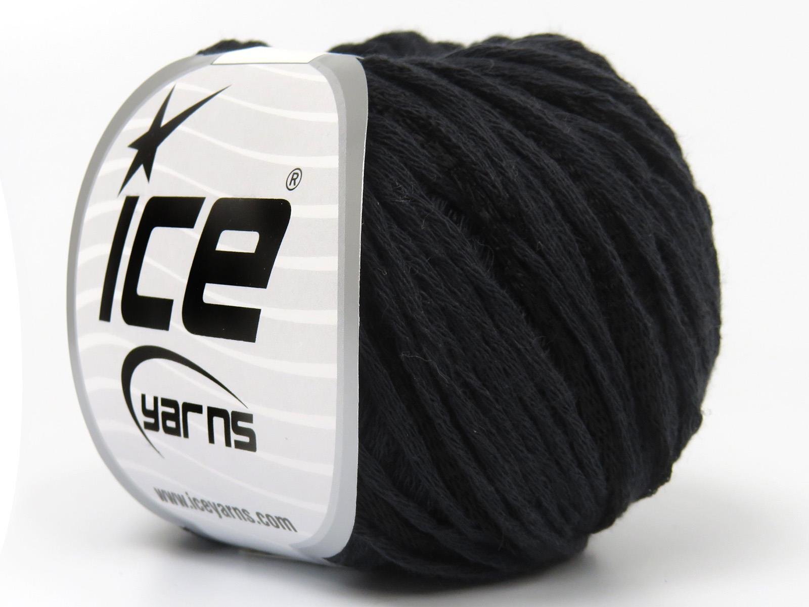 Lot of 6 Skeins Ice Yarns SUMMERTIME (80% Cotton 20% Viscose) Yarn Anthracite Black