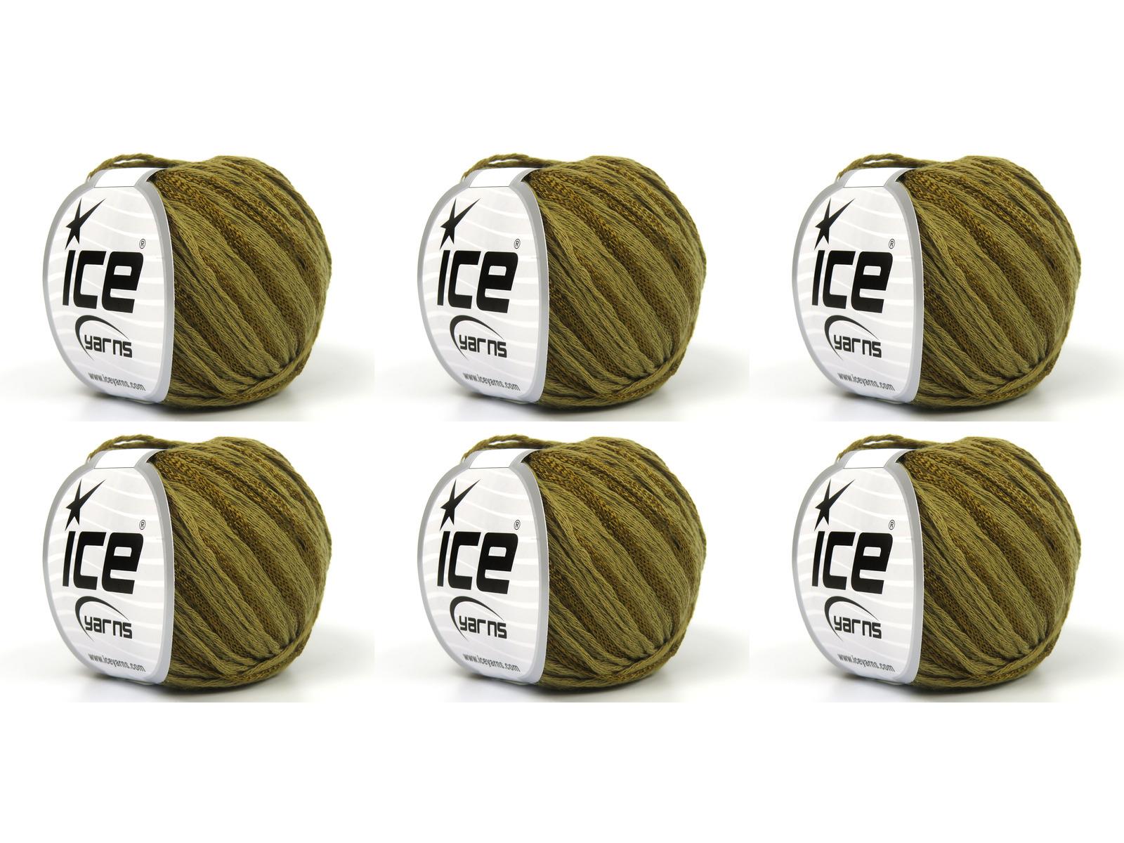 Lot of 6 Skeins Ice Yarns SUMMERTIME (80% Cotton 20% Viscose) Yarn Camel