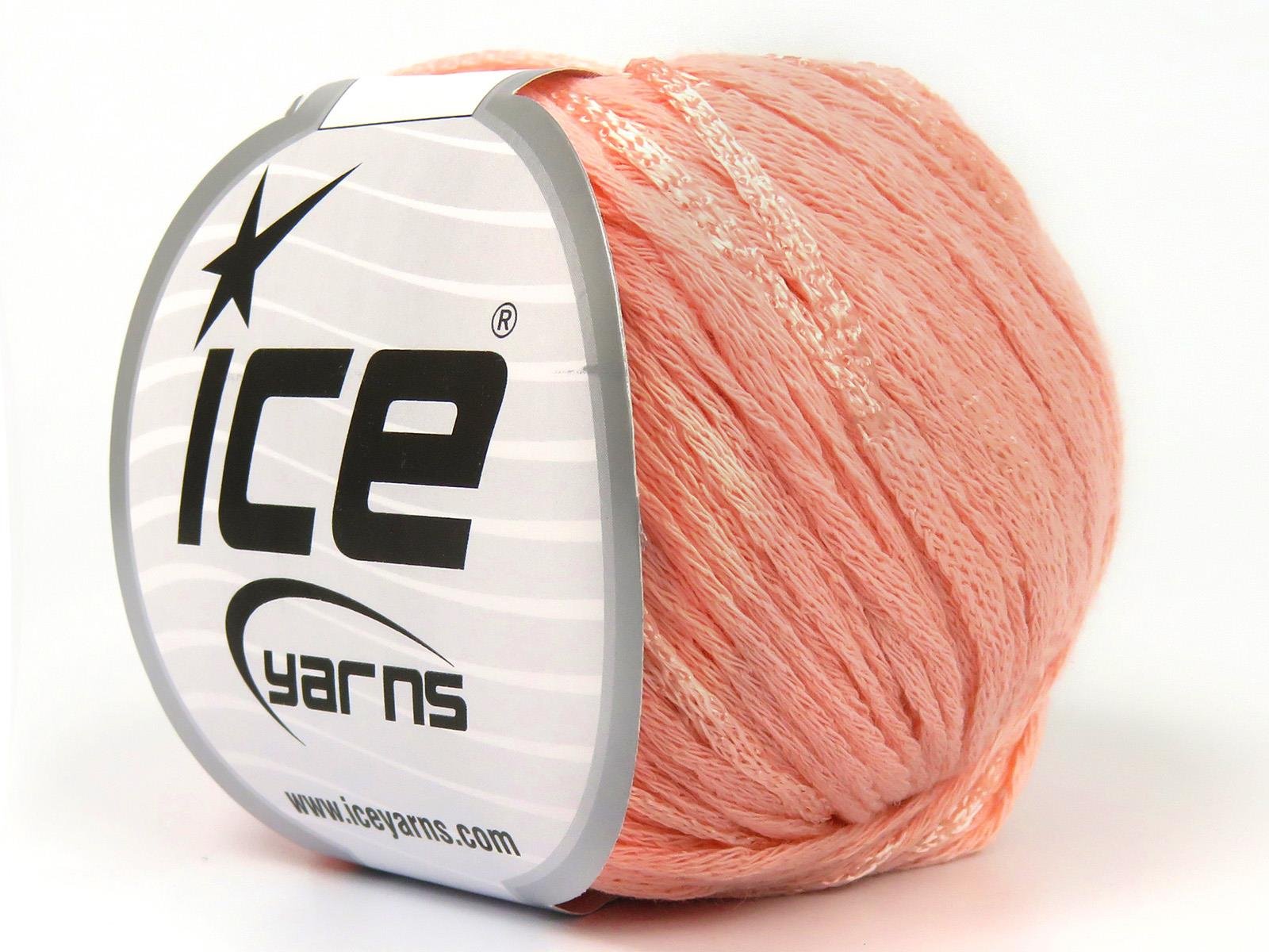 Lot of 6 Skeins Ice Yarns SUMMERTIME (80% Cotton 20% Viscose) Yarn Salmon