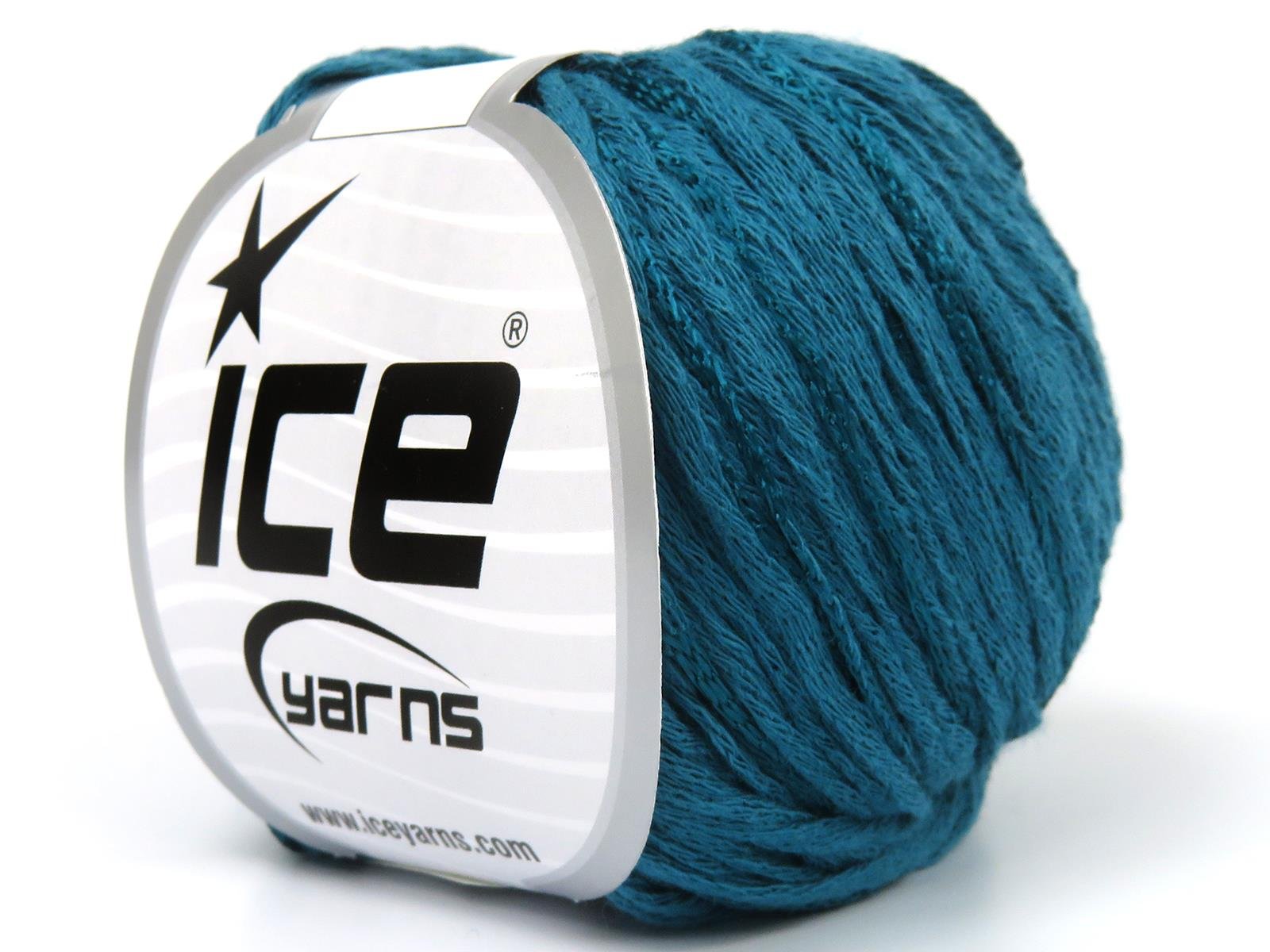 Lot of 6 Skeins Ice Yarns SUMMERTIME (80% Cotton 20% Viscose) Yarn Teal