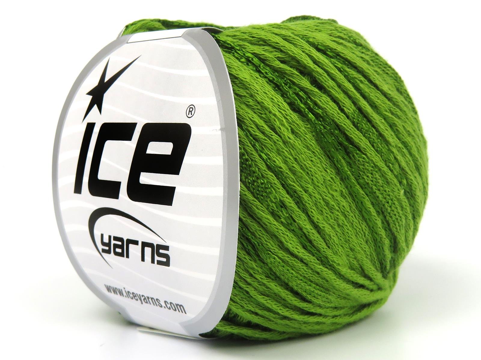 Lot of 6 Skeins Ice Yarns SUMMERTIME (80% Cotton 20% Viscose) Yarn Grass Green
