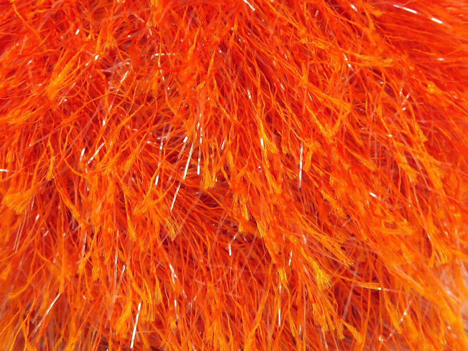 Lot of 8 Skeins Ice Yarns EYELASH GLITZ 50GR Hand Knitting Yarn Orange