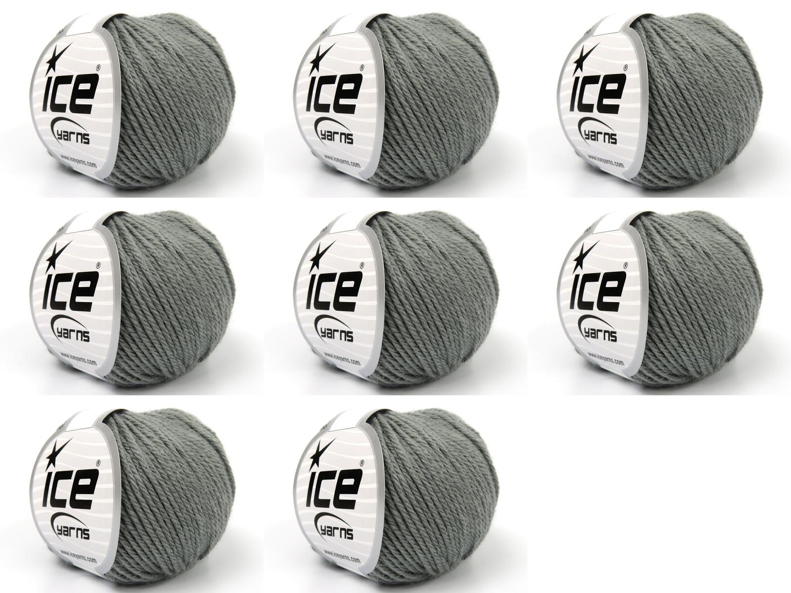 Lot of 8 Skeins Ice Yarns LANA MOR BIDA Hand Knitting Yarn Grey