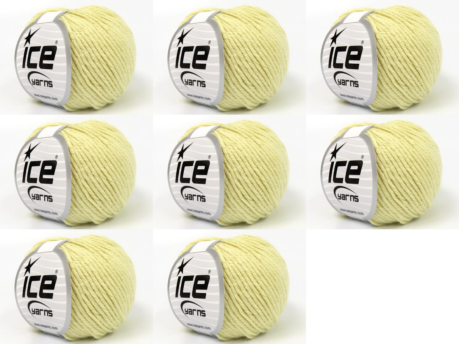 Lot of 8 Skeins Ice Yarns LANA MOR BIDA (40% Wool) Hand Knitting Yarn Cream
