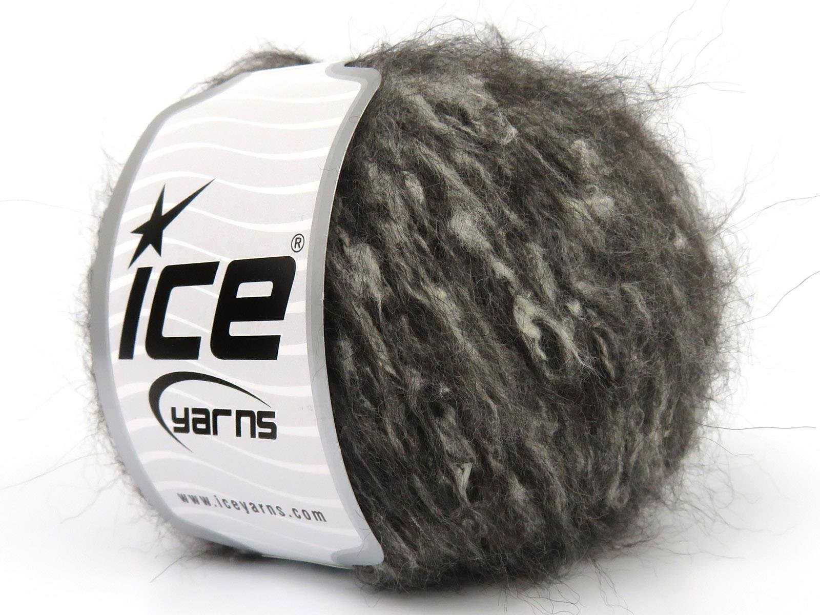 Lot of 8 Skeins Ice Yarns PAITA ALPACA COTTON (44% Alpaca 11% Wool) Yarn Black Grey Shades White