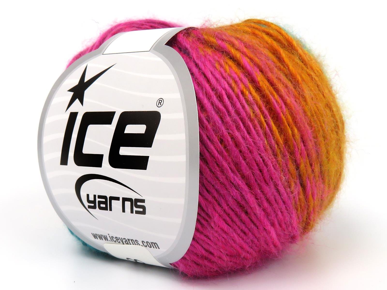 Lot of 8 Skeins Ice Yarns PANORAMA Yarn Purple Fuchsia Green Gold