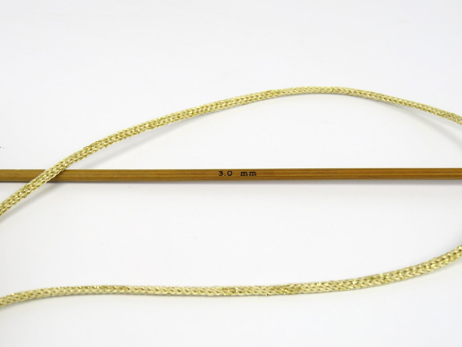 Macrame Bulky Glitz Cream, Gold