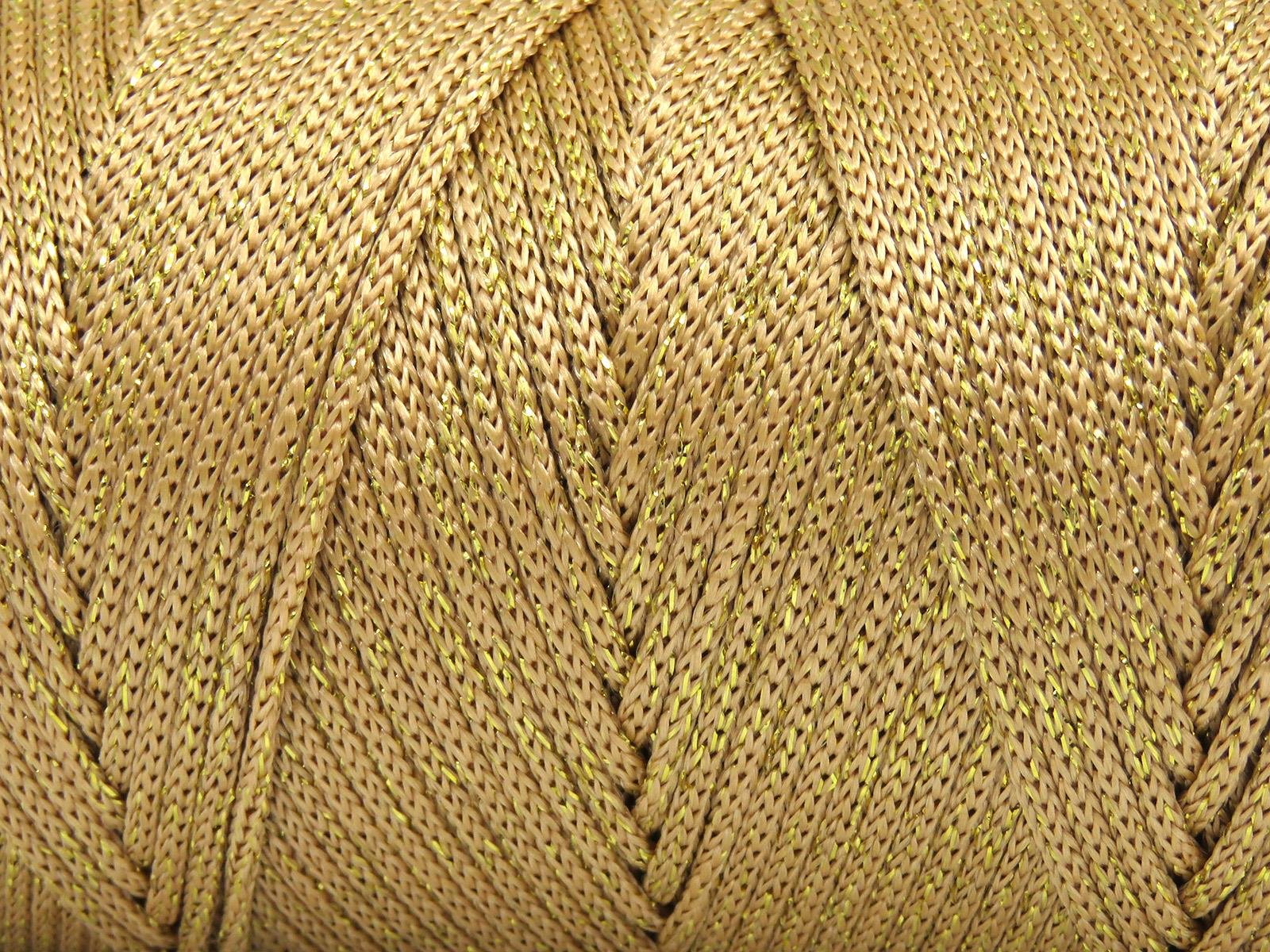 Macrame Bulky Glitz Gold, Light Brown