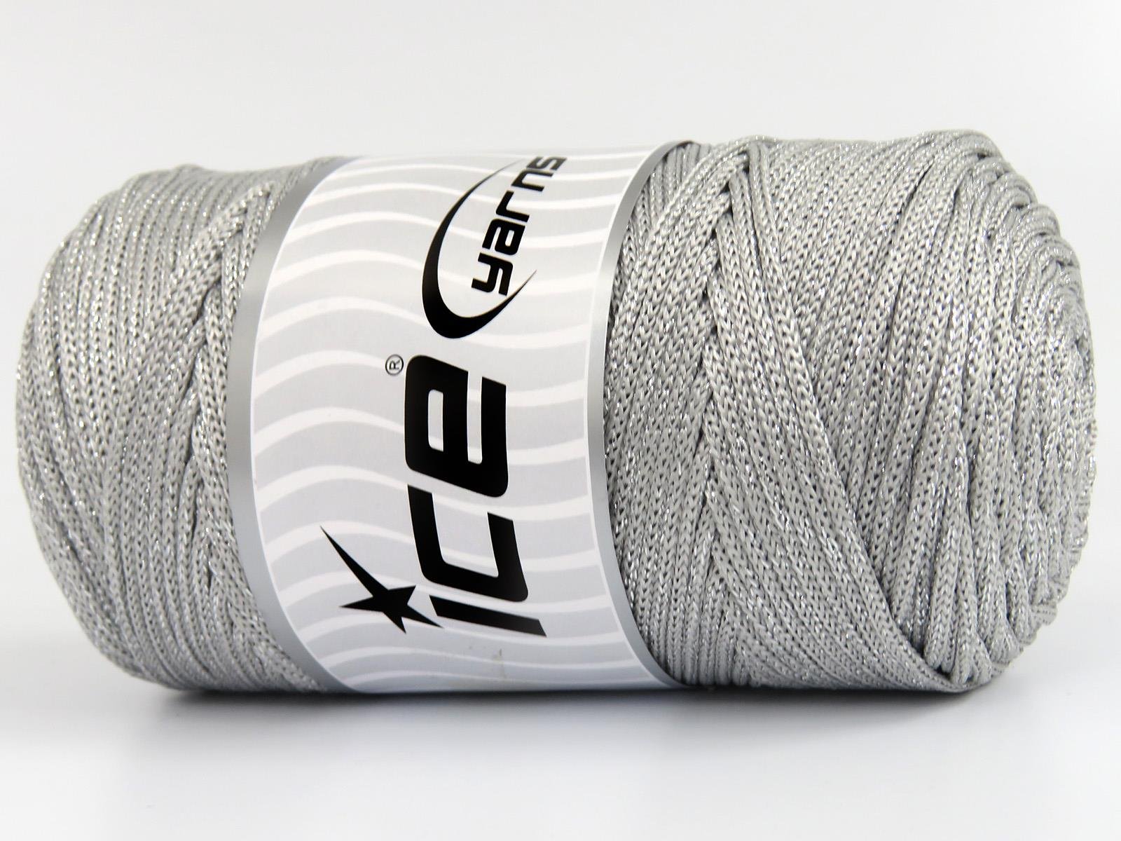 Macrame Bulky Glitz Grey, Silver