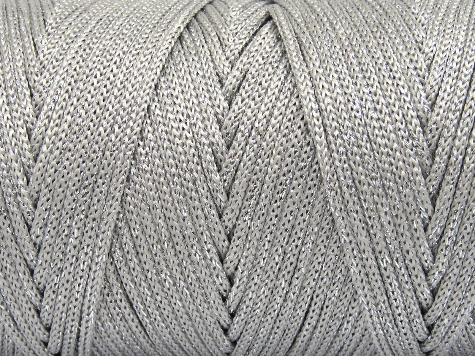 Macrame Bulky Glitz Grey, Silver