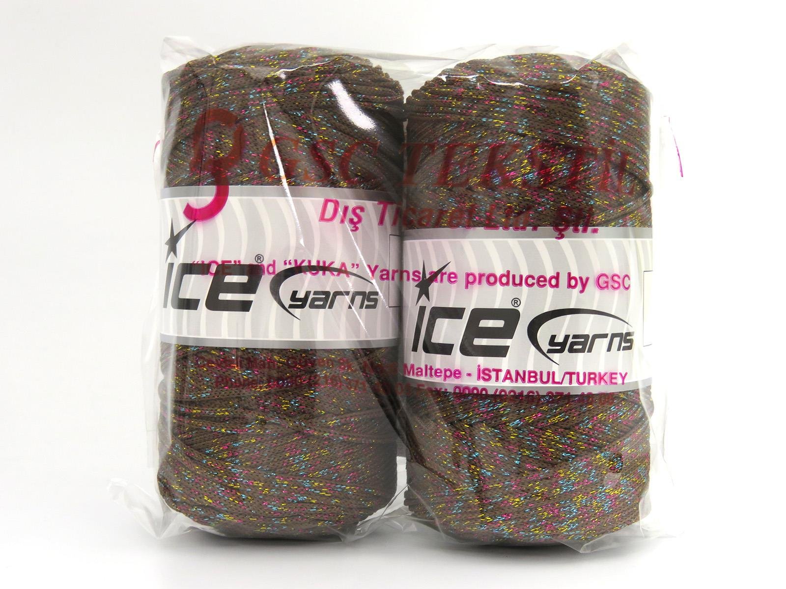 Macrame Bulky Glitz Multi Brown, Irridescent