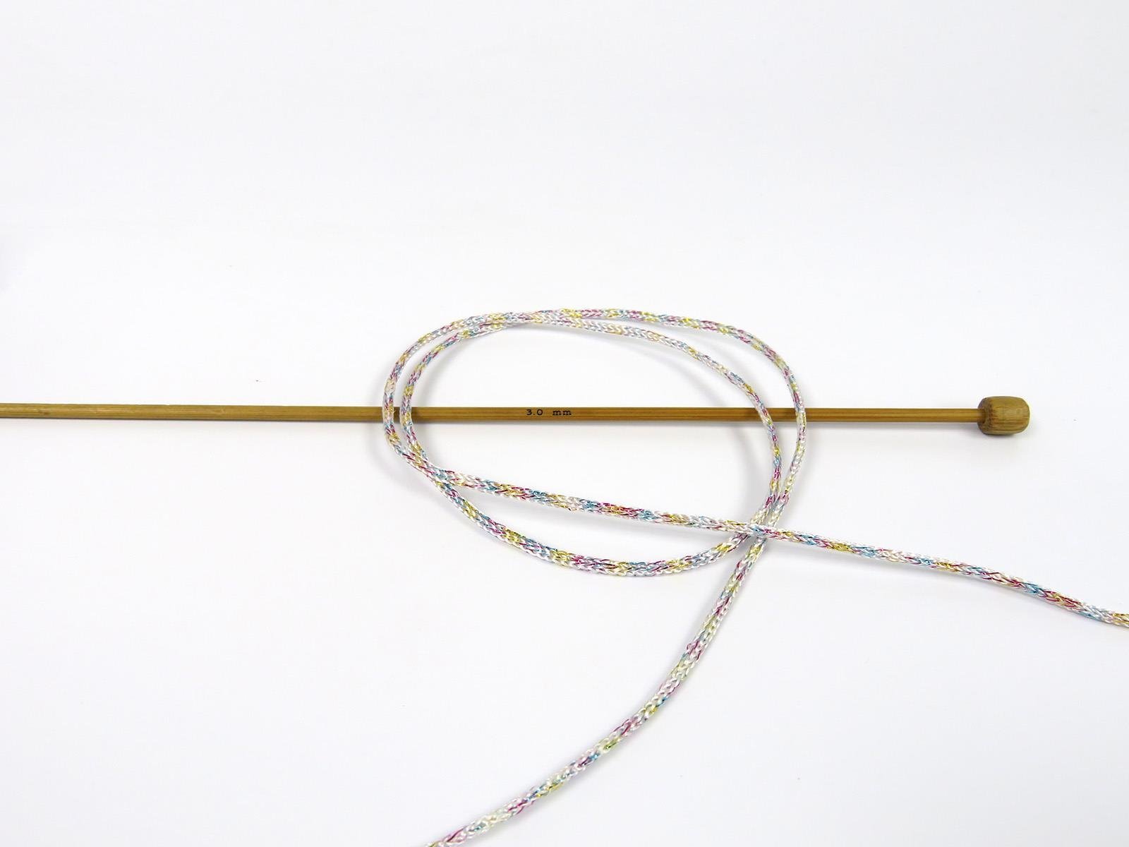 Macrame Bulky Glitz Multi Irridescent, Ecru