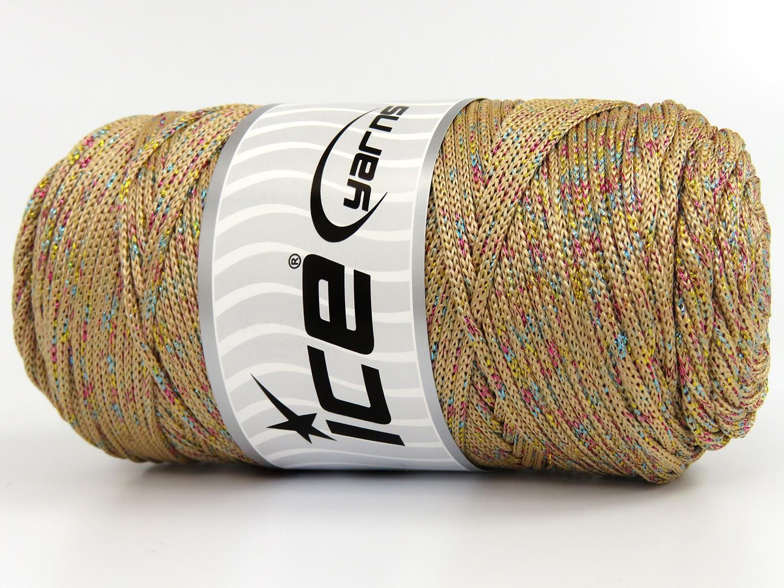 Macrame Bulky Glitz Multi Light Brown, Irridescent