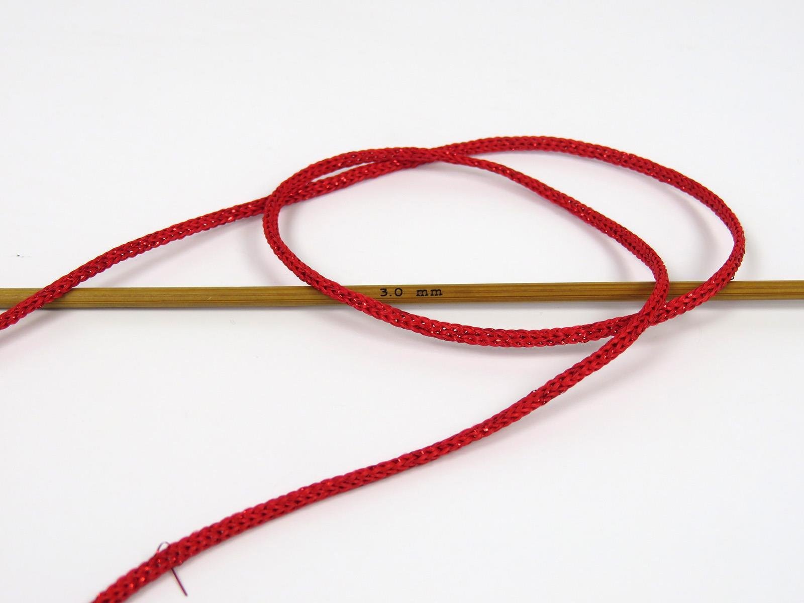 Macrame Bulky Glitz Red