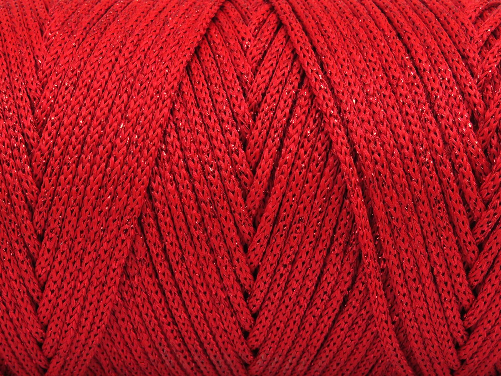 Macrame Bulky Glitz Red