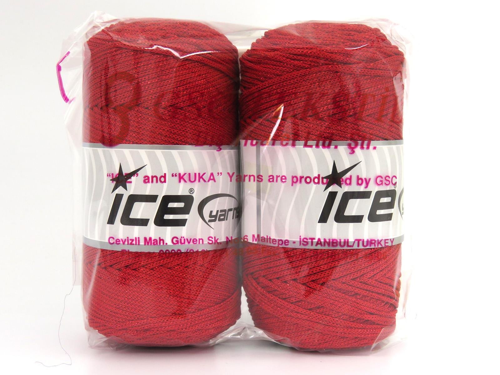 Macrame Bulky Glitz Red