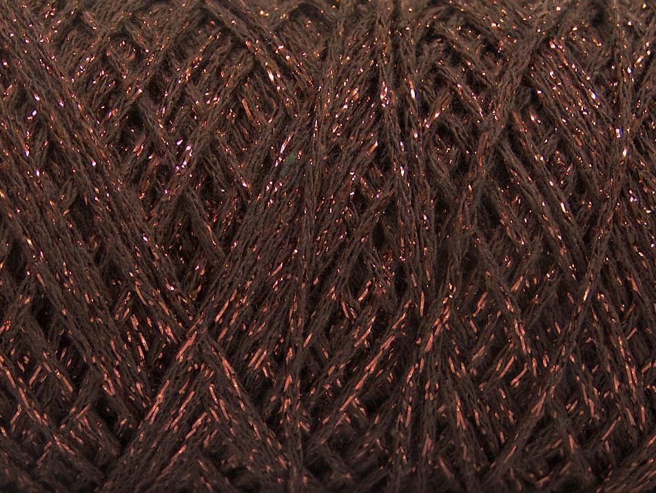 Macrame Cotton Glitz Brown, Copper