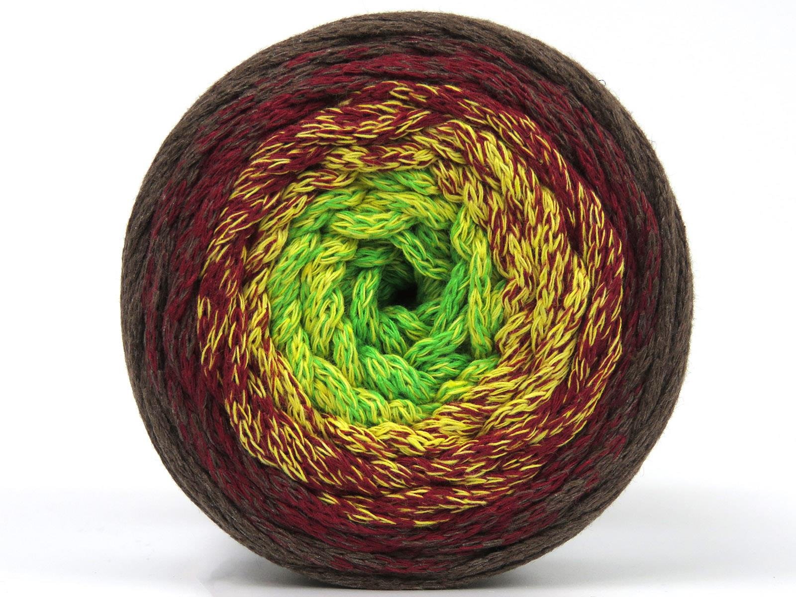Macrame Cotton Magic Green, Yellow, Burgundy, Camel