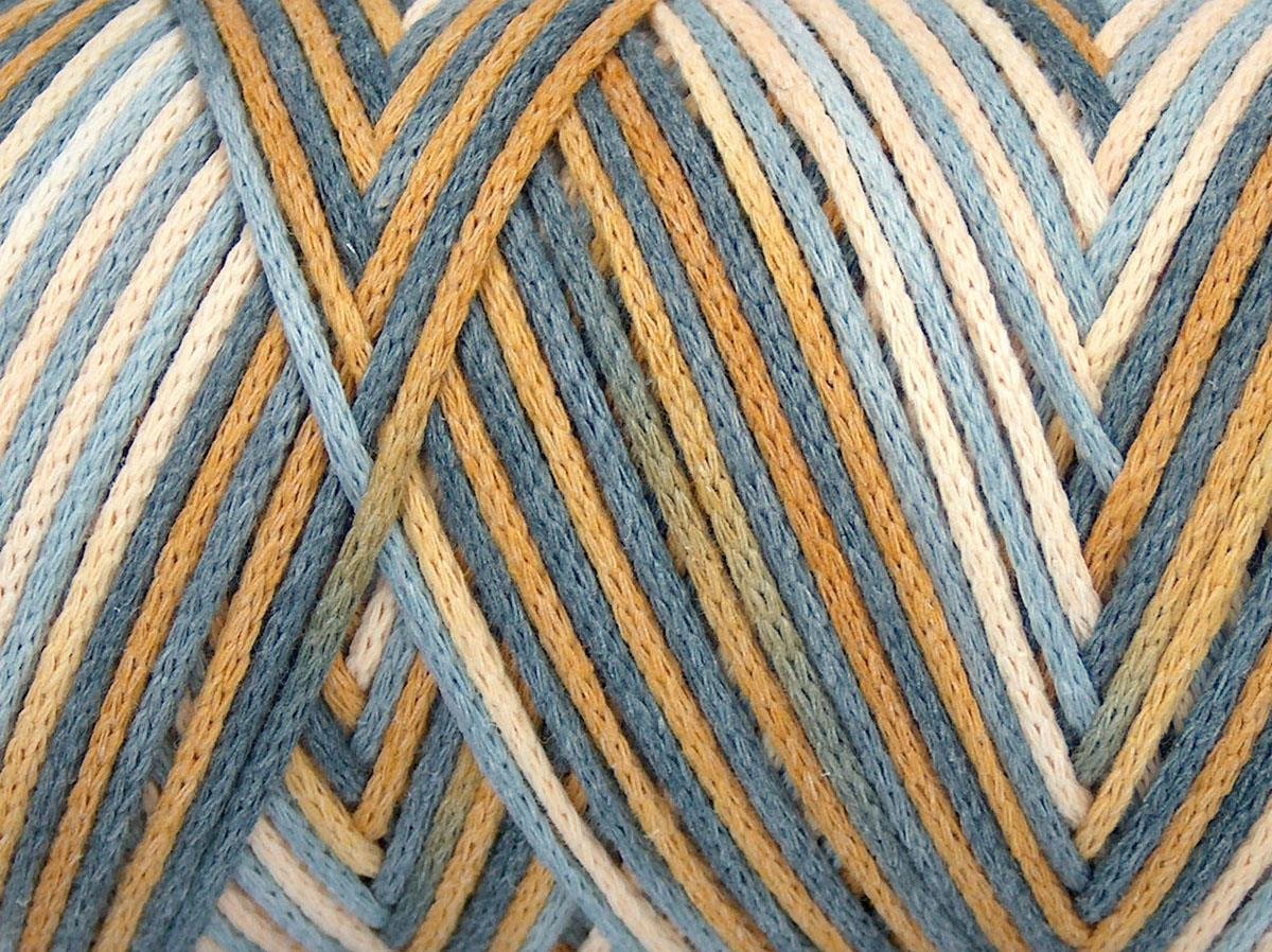 Macrame Cotton Print Light Brown, Cream Shades, Grey Shades