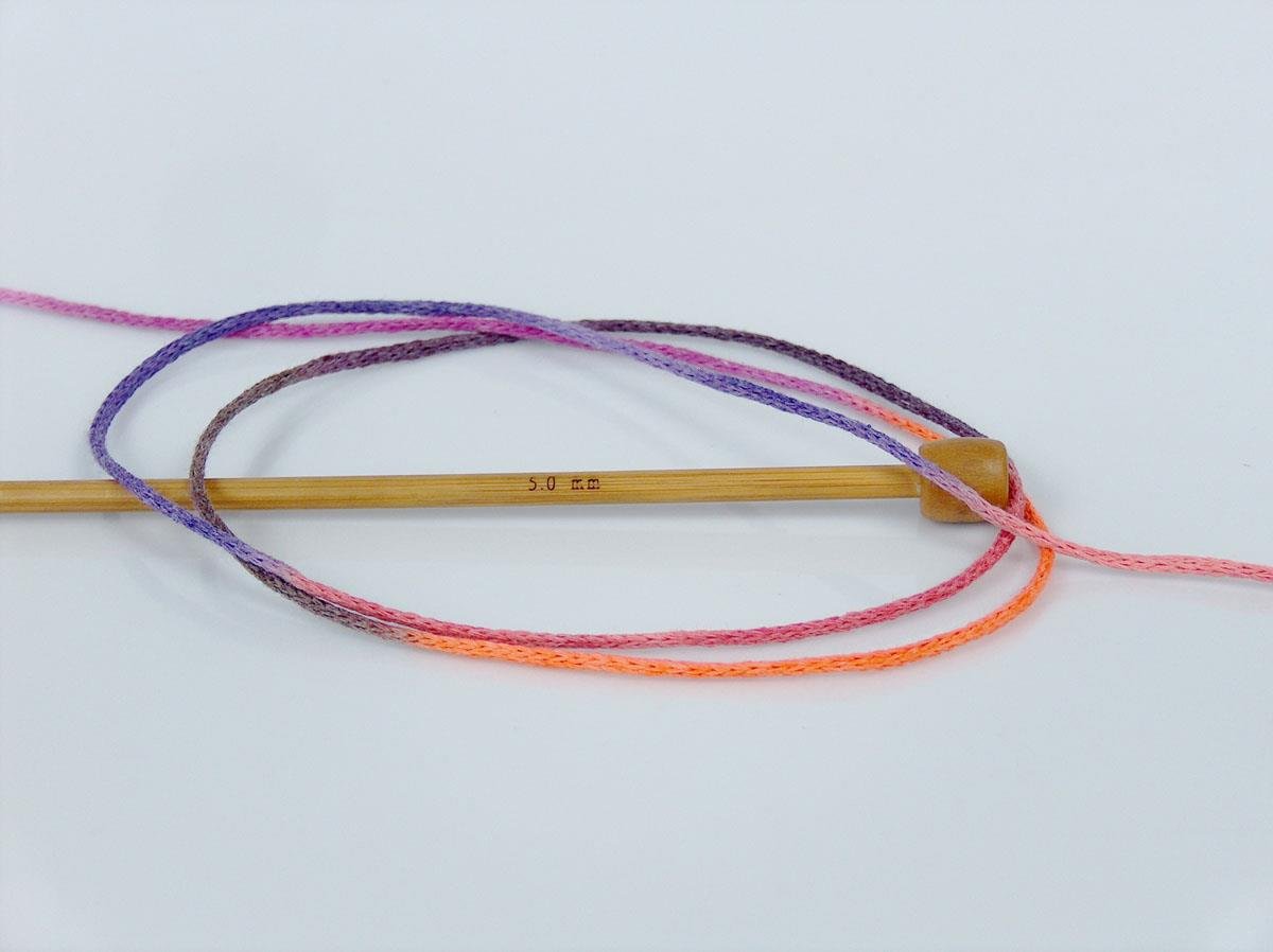 Macrame Cotton Print Pink, Purple, Orange, Maroon