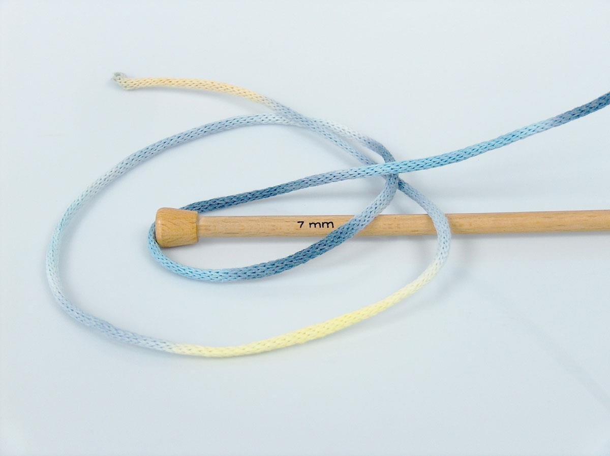 Macrame VisCot Color 3mm Blue Shades, Yellow Shades