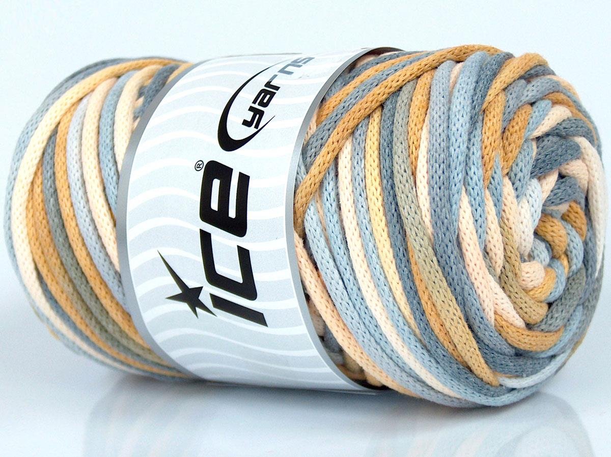 Macrame VisCot Color 3mm Light Brown, Cream Shades, Grey Shades