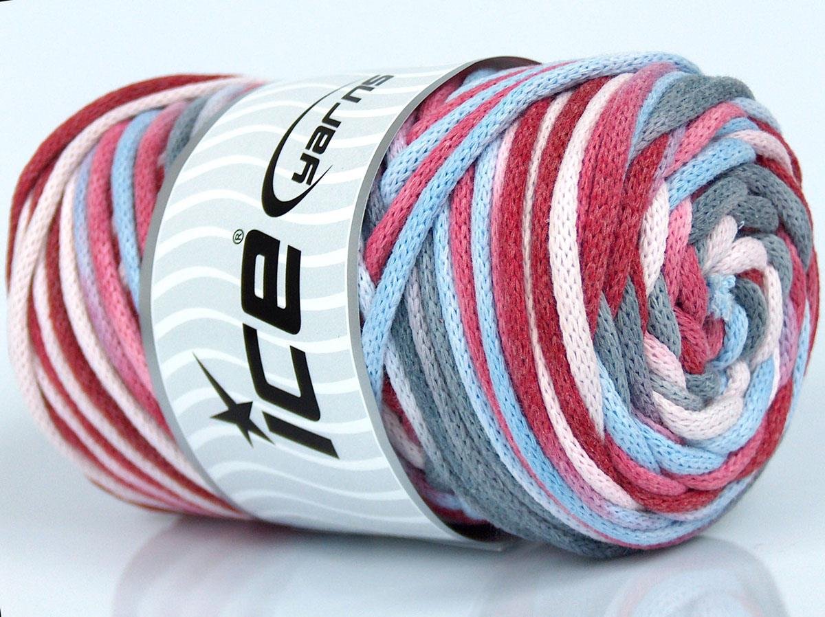 Macrame VisCot Color 3mm Red, Grey, Light Blue, Pink Shades