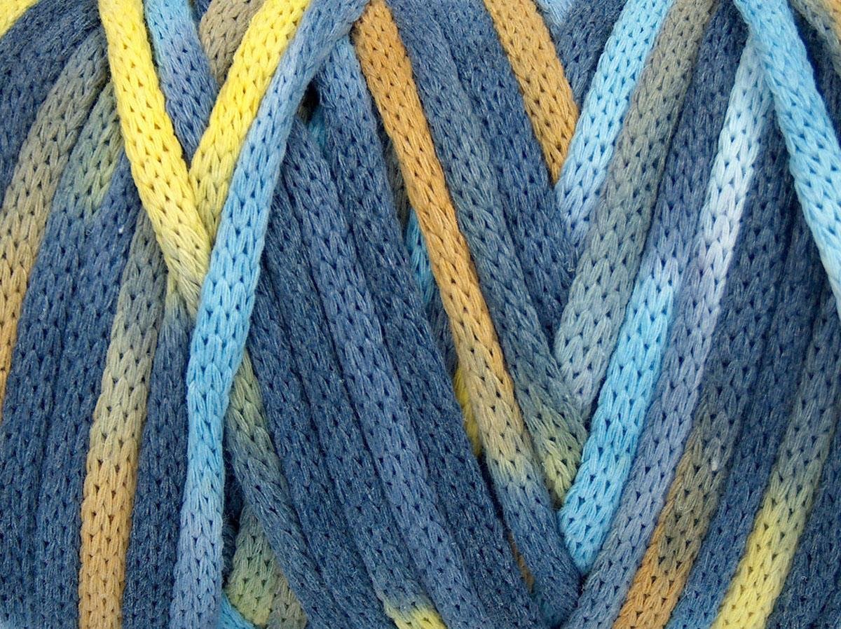 Macrame VisCot Color 5mm Blue Shades, Yellow Shades