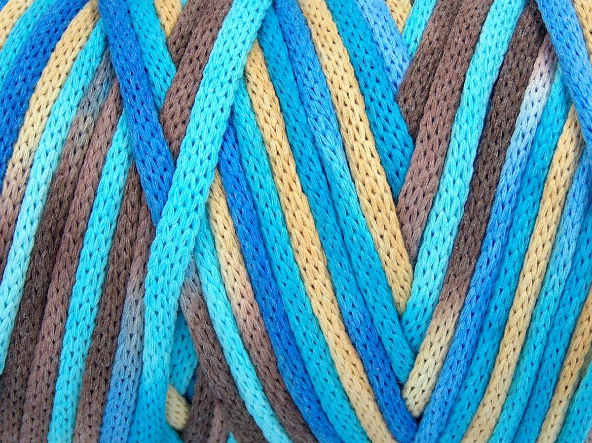 Macrame VisCot Color 5mm Cream, Brown Shades, Blue Shades