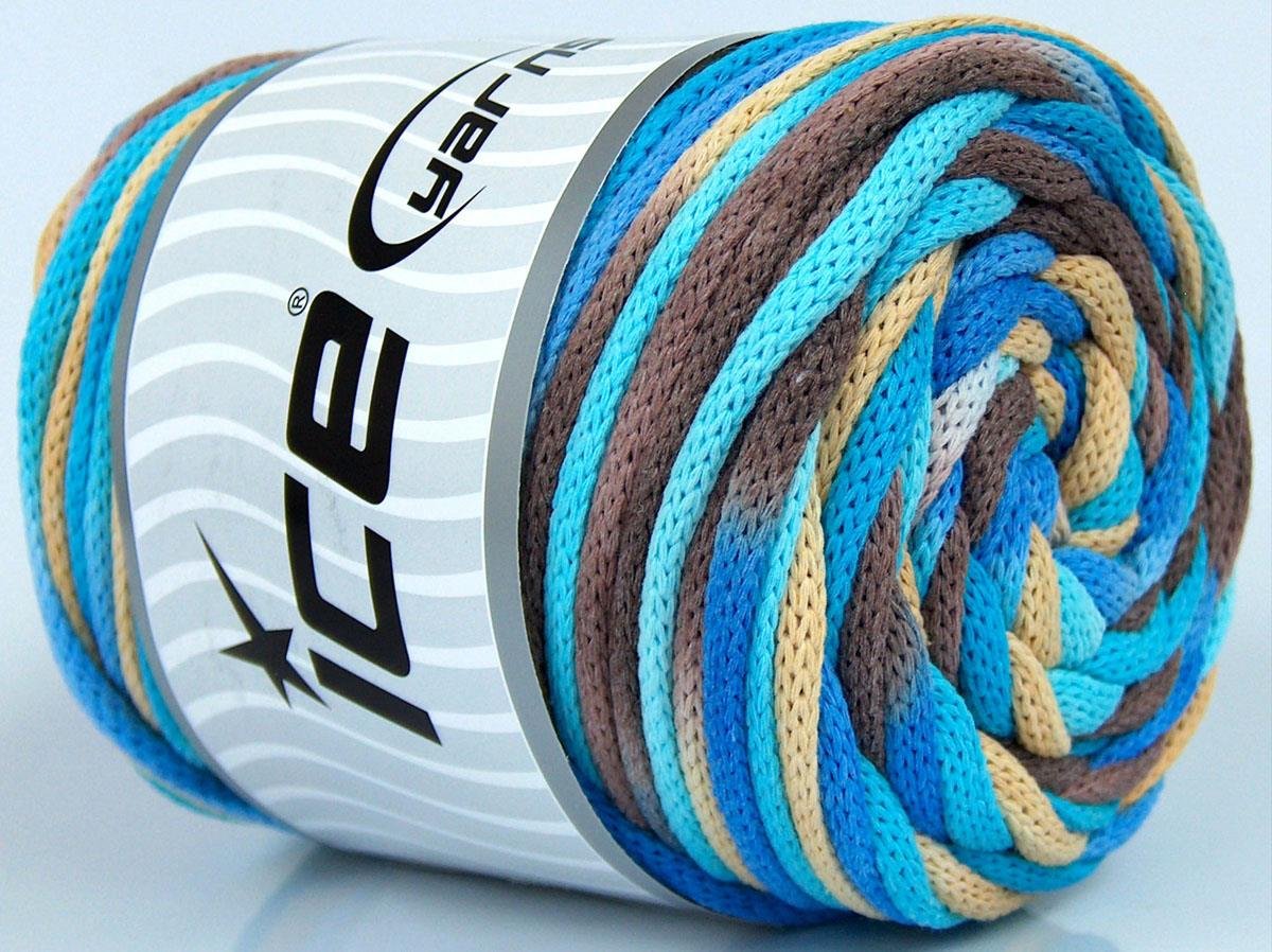 Macrame VisCot Color 5mm Cream, Brown Shades, Blue Shades