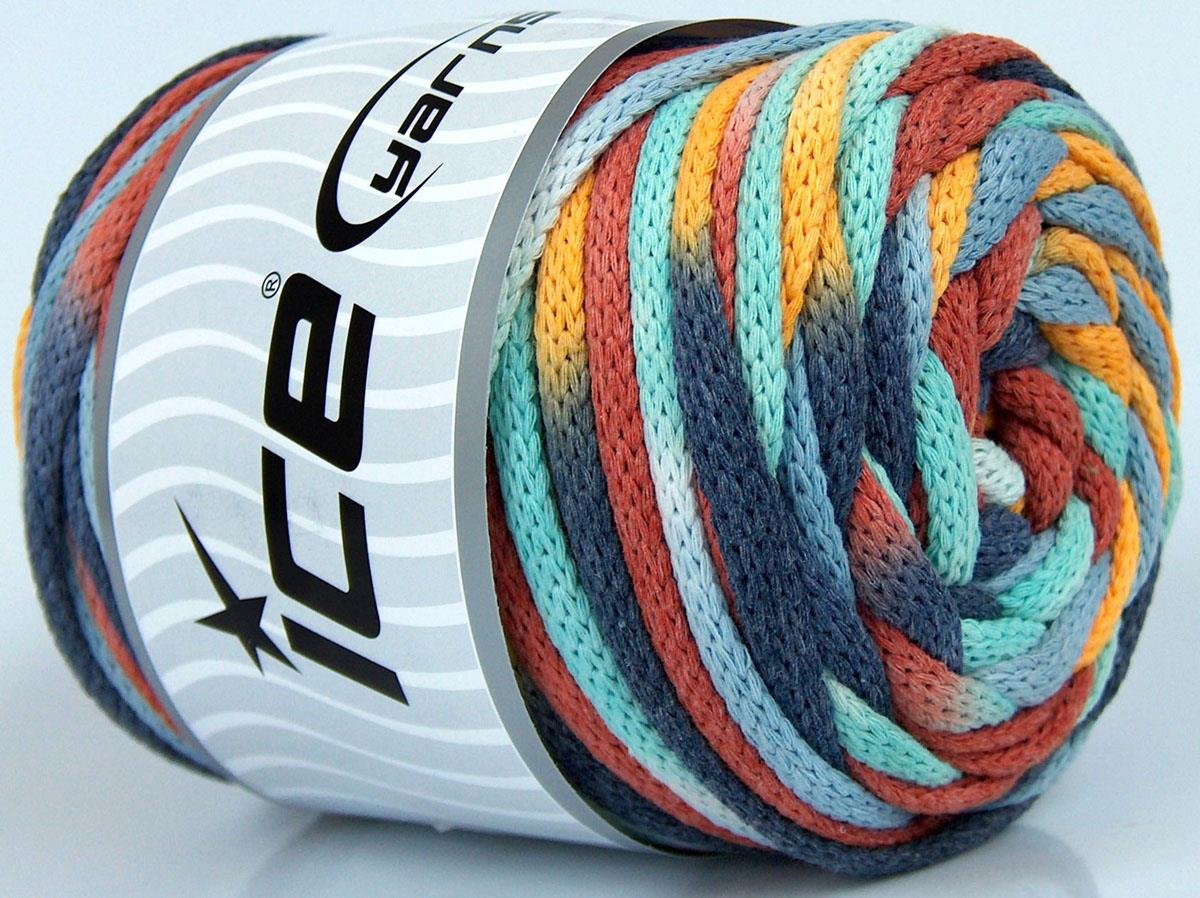 Macrame VisCot Color 5mm Gold, Copper, Blue Shades, Mint Green