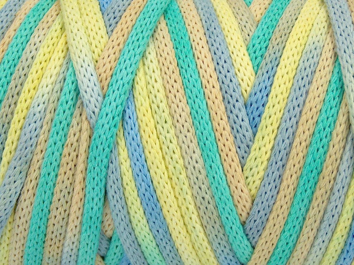 Macrame VisCot Color 5mm Light Grey, Green Shades, Light Yellow