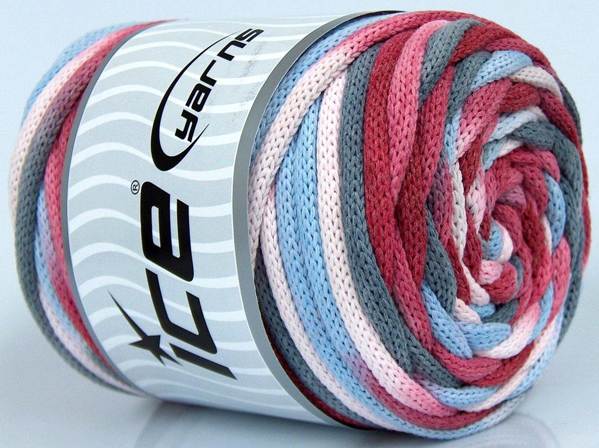 Macrame VisCot Color 5mm Red, Grey, Light Blue, Pink Shades