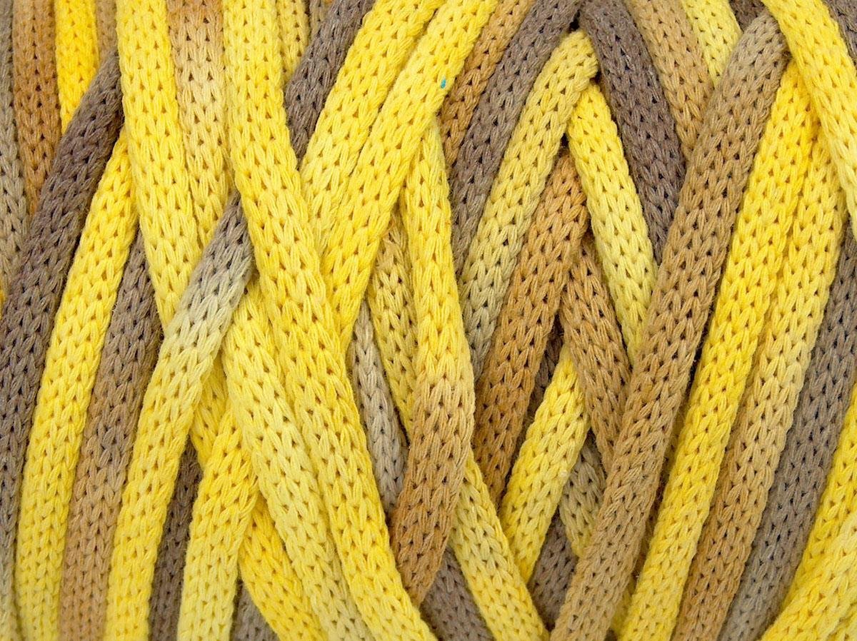 Macrame VisCot Color 5mm Yellow Shades, Camel Shades