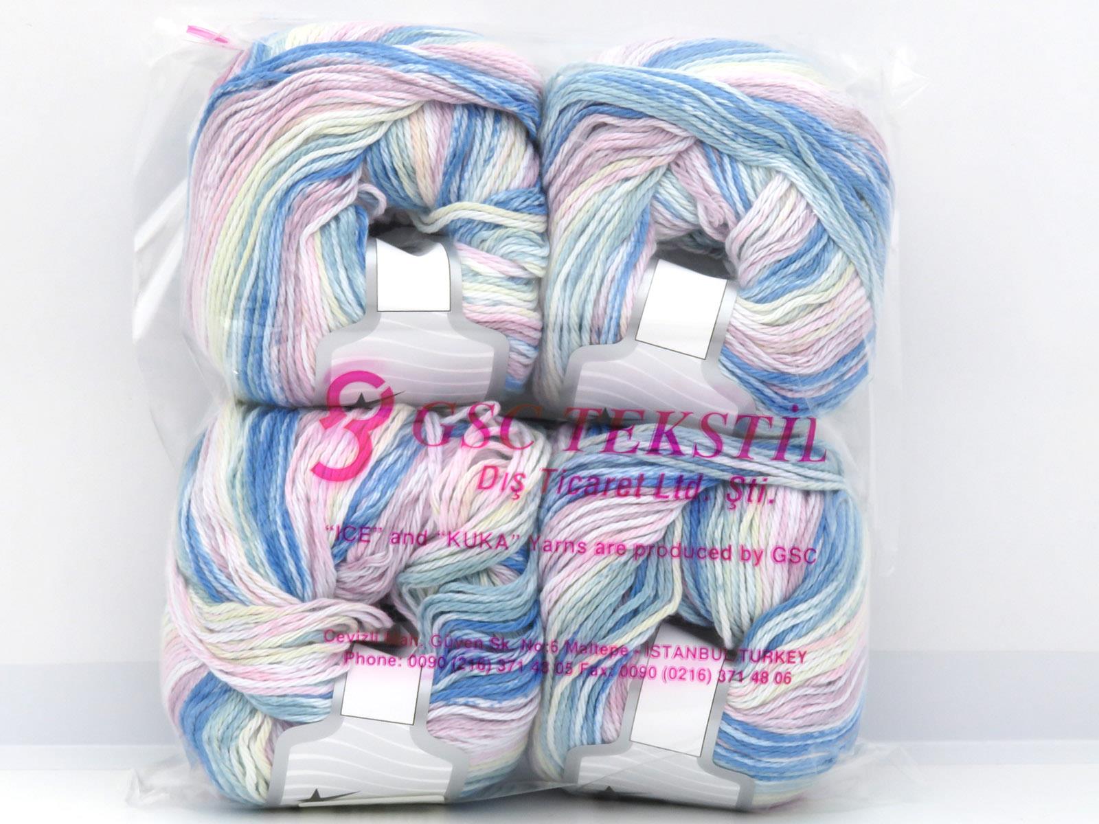 Mona Lisa Pink, Blue, White, Yellow, Light Green