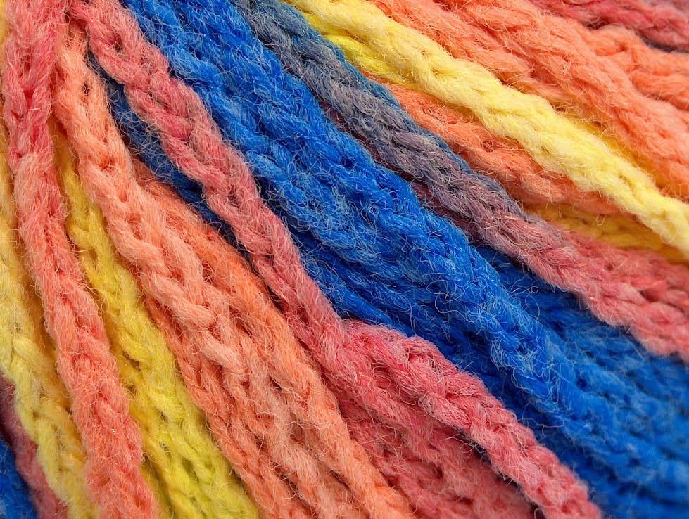 Monaco Blue, Yellow, Light Salmon