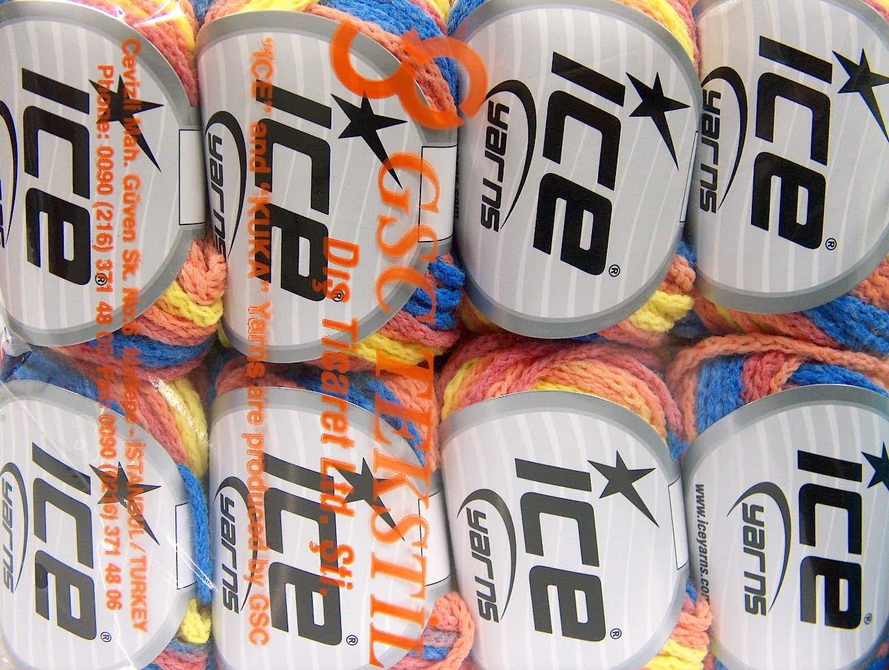 Monaco Blue, Yellow, Light Salmon