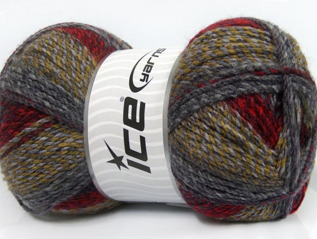 Mosaic Grey, Burgundy, Olive Green