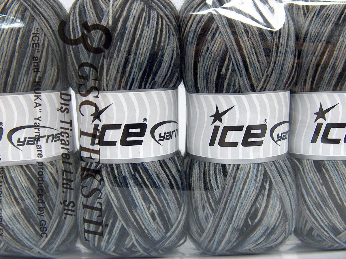 Multicolor Sock Blue, Grey Shades