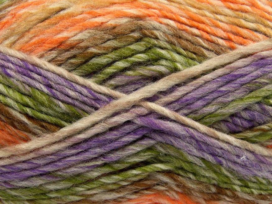 Mystique Brown, Green, Lilac, Orange, Beige