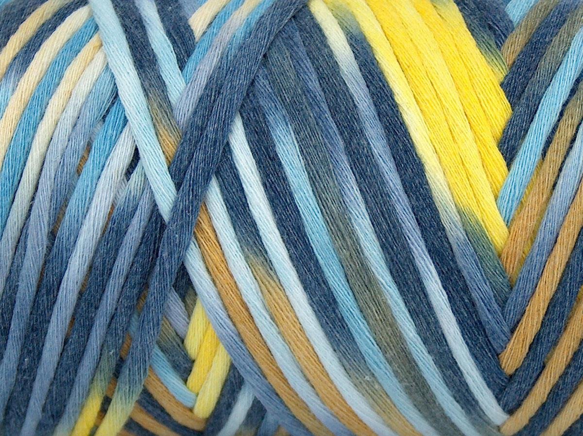 Natural Cotton Color 3mm Blue Shades, Yellow Shades