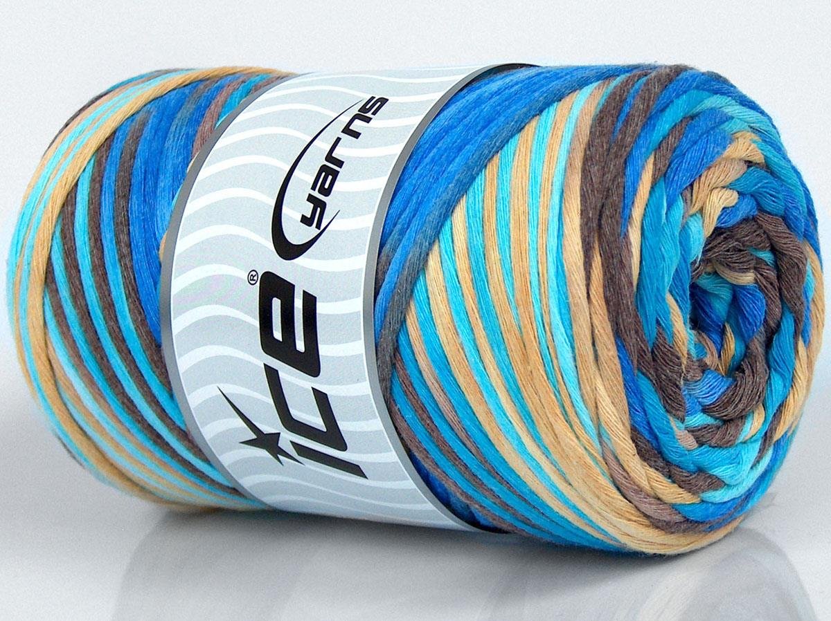 Natural Cotton Color 3mm Cream, Brown Shades, Blue Shades