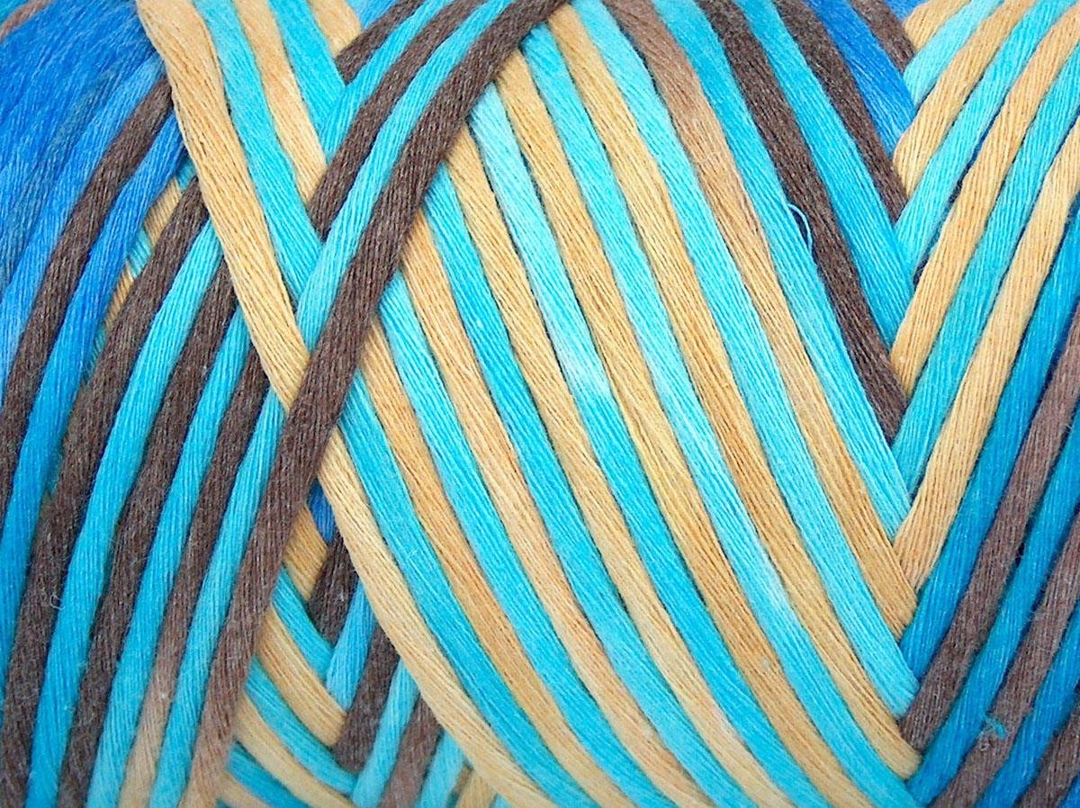 Natural Cotton Color 3mm Cream, Brown Shades, Blue Shades
