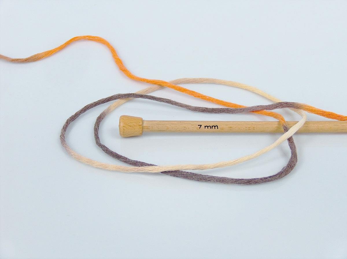 Natural Cotton Color 3mm Orange, Yellow, Brown Shades