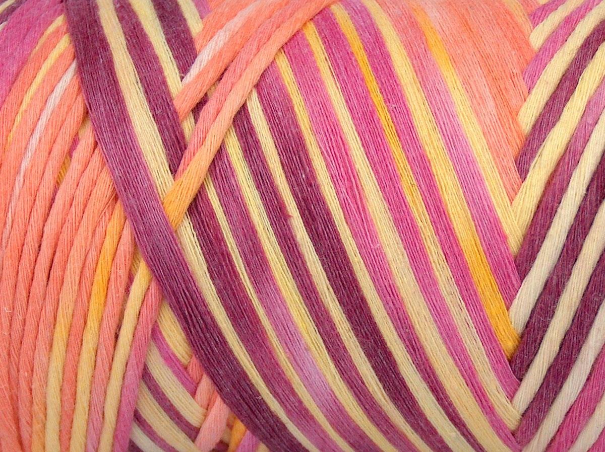 Natural Cotton Color 3mm Pink, Orange, Yellow