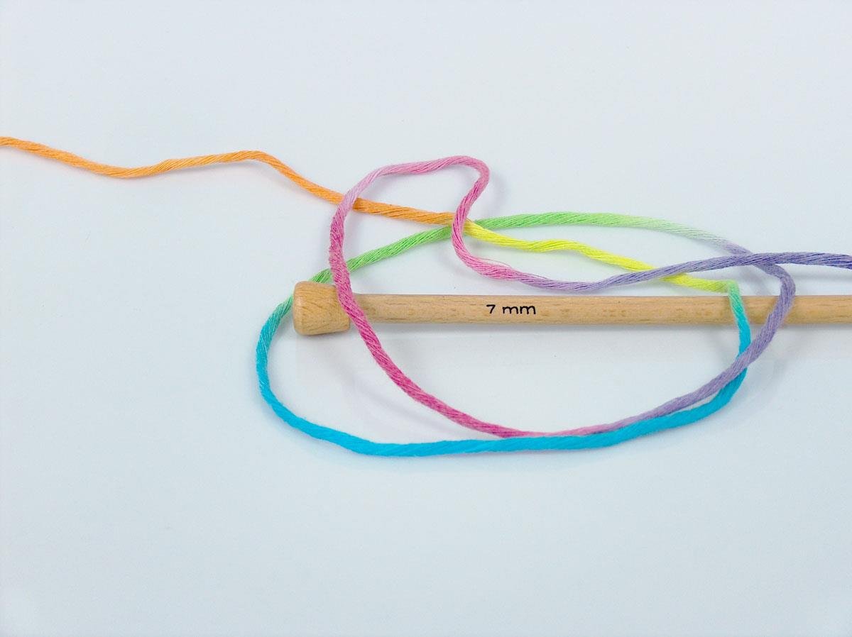Natural Cotton Color 3mm Rainbow