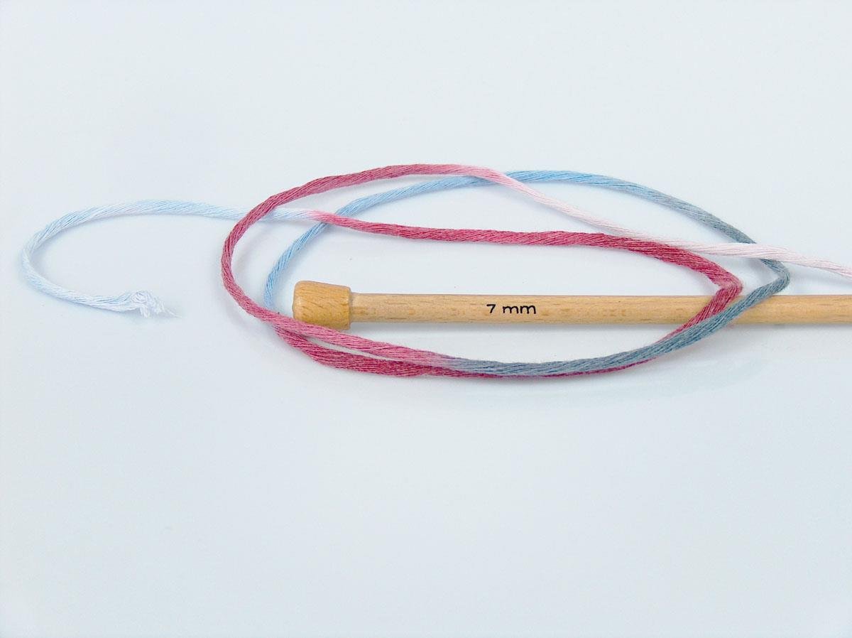 Natural Cotton Color 3mm Red, Grey, Light Blue, Pink Shades